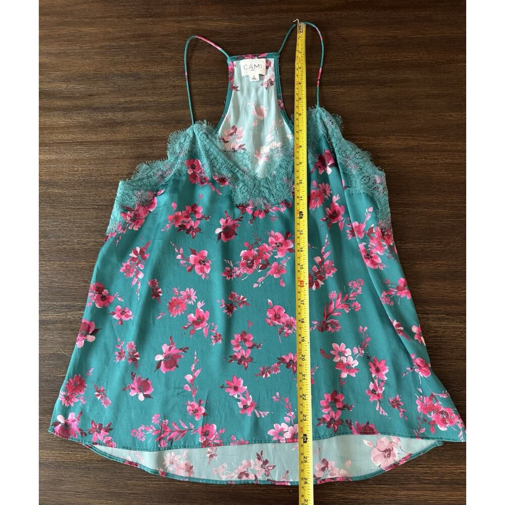 Cami Nyc Silk Top Racerback Lagoon Floral Anthropologie S - Picture 6 of 12